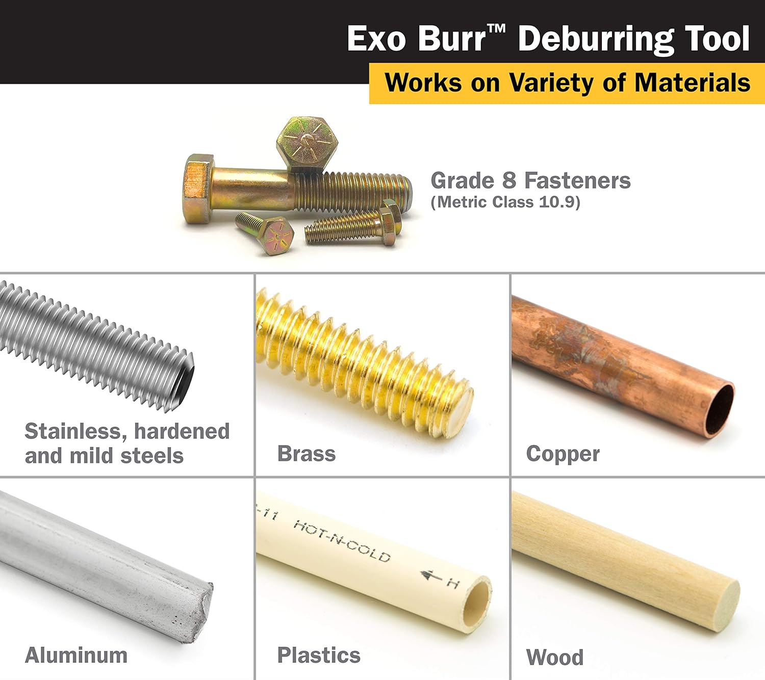 Titan Tools 51951 EXOBURR DEBURRING TOOL, 5/32" TO 7/16" (4MM-12 MM)