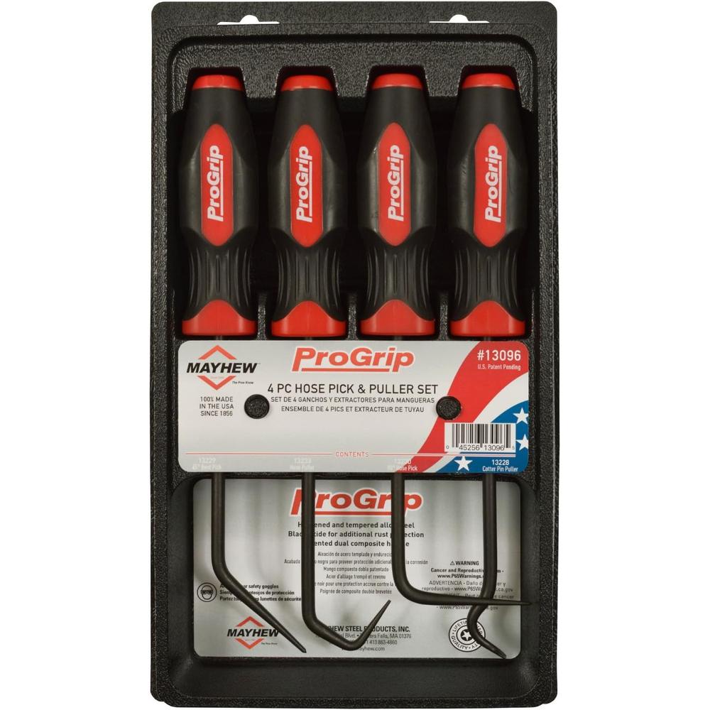 Mayhew Tools 13096 ProGrip Lot de 4 pics de tuyau Finition oxyde noir