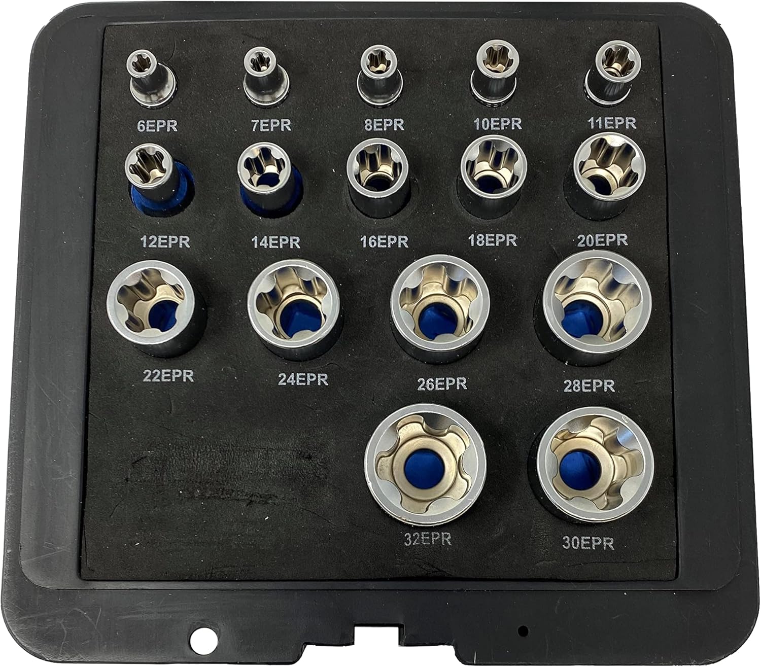 CTA Tools 1220 15-PC 1/4", 3/8", 1/2" DRIVE 5-POINT EPR TORX PLUS SOCKET SET, 6MM-30MM