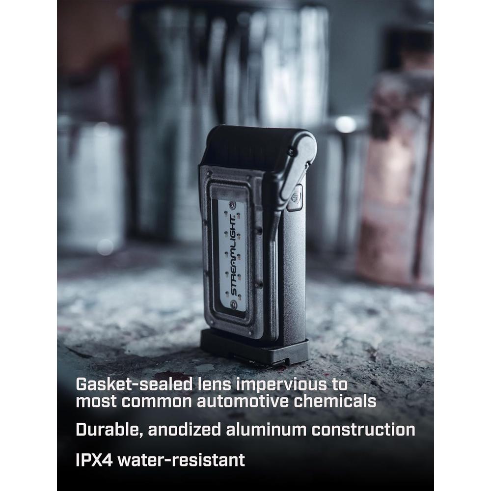 Streamlight 61500 FLIPMATE, LAMPE DE TRAVAIL RECHARGEABLE MULTIFONCTION COMPACTE 500 LUMENS, NOIR