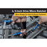 Titan Tools 11316 1/4-Inch Drive x 4-Inch 90-Tooth Swivel Head Micro Ratchet - Blue