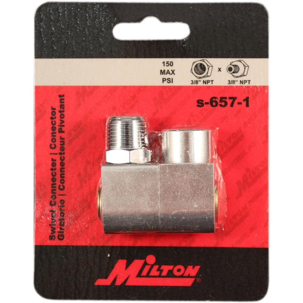 Milton Industries S-657-1 3/8" Air Hose, Swv. Connector