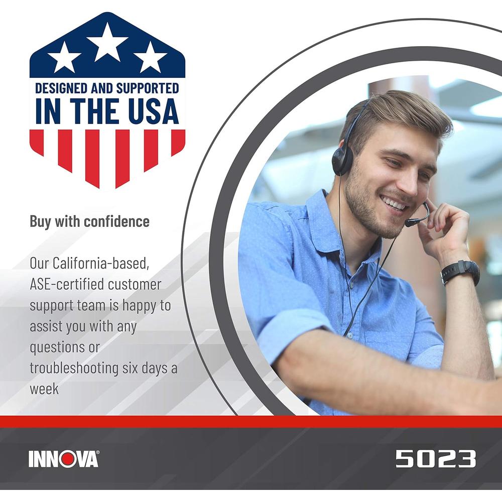 Innova 5023 Pro CarScan Code Scanner - Professional OBD2 Scanner - Smog Test Scan Tool - Multilingual Code Reader