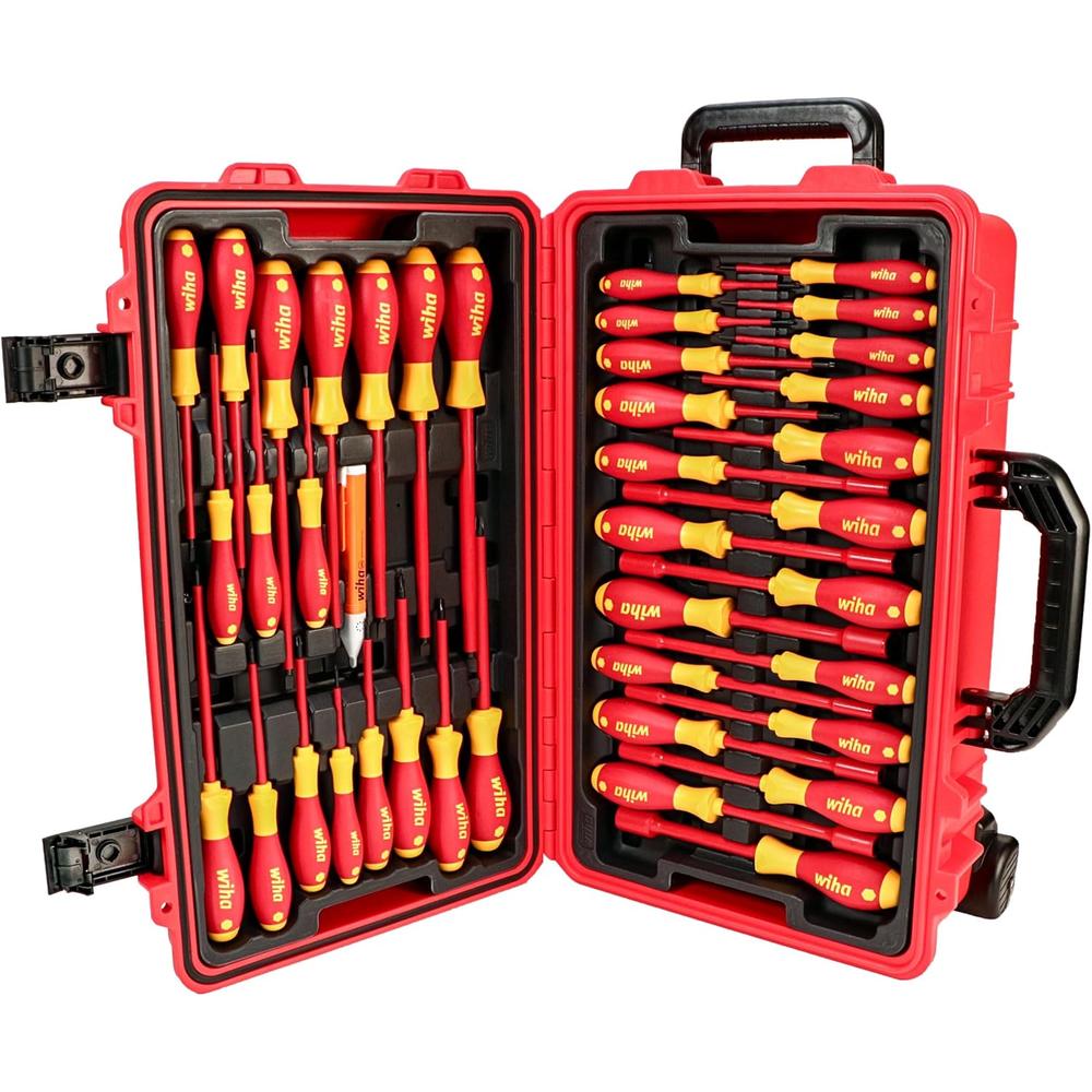 Wiha Tools 32800 80-PC INSULATED TOOL SET IN ROLLING TOOL CASE
