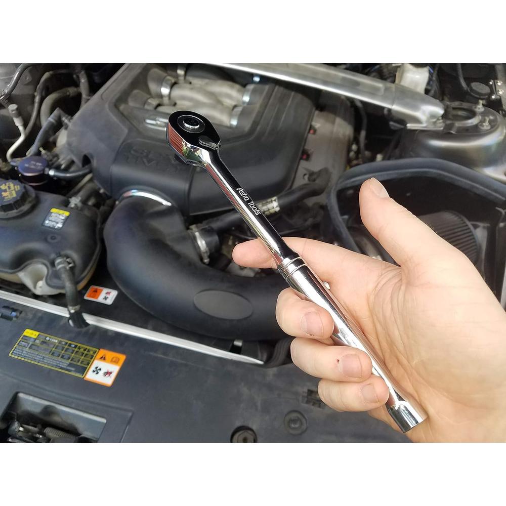 Astro Pneumatic 91210 CLIQUET À TÊTE NANO À ENTRAÎNEMENT 1/2", 72 DENTS, 10" DE LONG