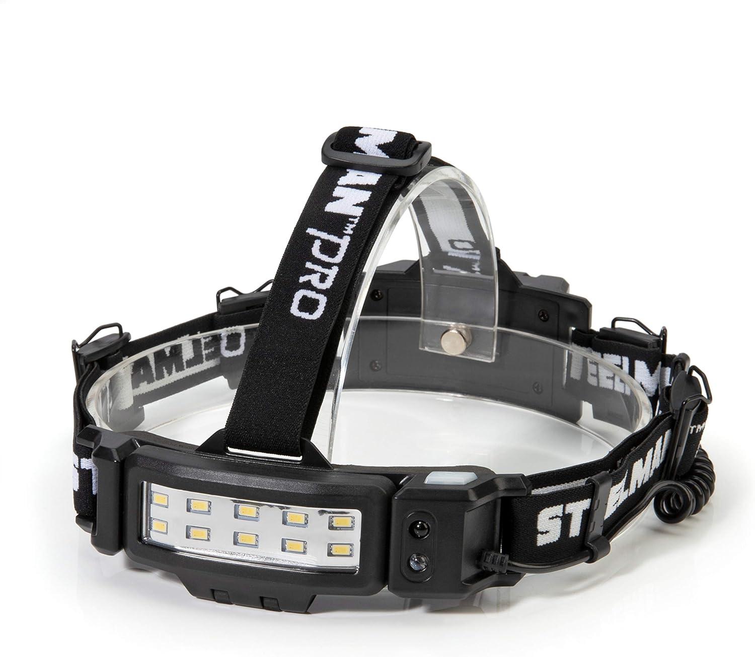STEELMAN PRO 78834 Lampe frontale à LED rechargeable à profil mince 250 lumens activée par le mouvement