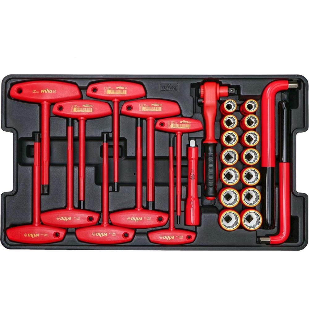 Wiha Tools 32800 80-PC INSULATED TOOL SET IN ROLLING TOOL CASE