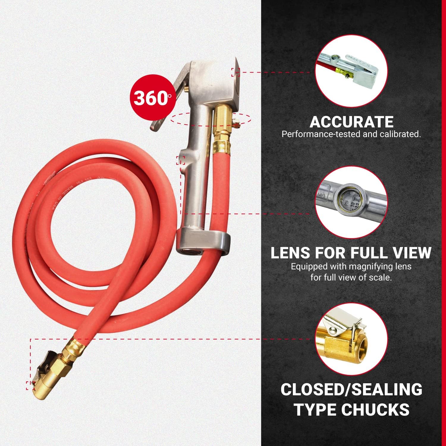 Milton Industries 518 Multi-Use Inflator Gauge