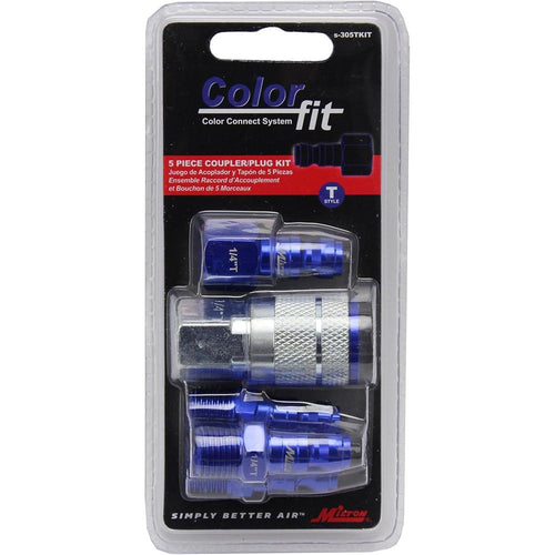 Milton Industries S-305TKIT Kit, 5pc T Style 1/4"