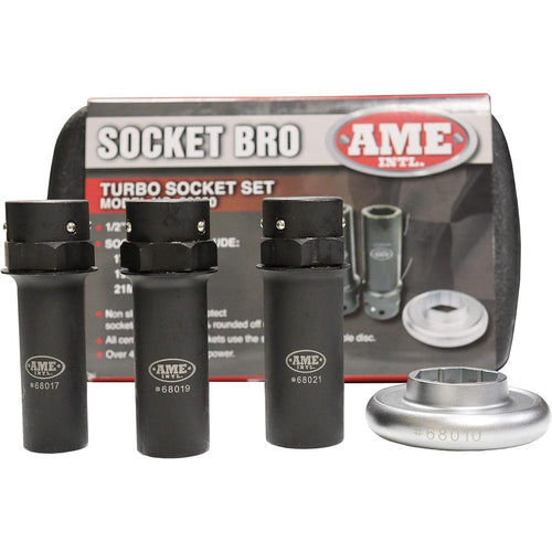 AME International 68000 Socket Bro Lot de 4 pièces comprenant des douilles 17 mm, 19 mm, 21 mm et un disque