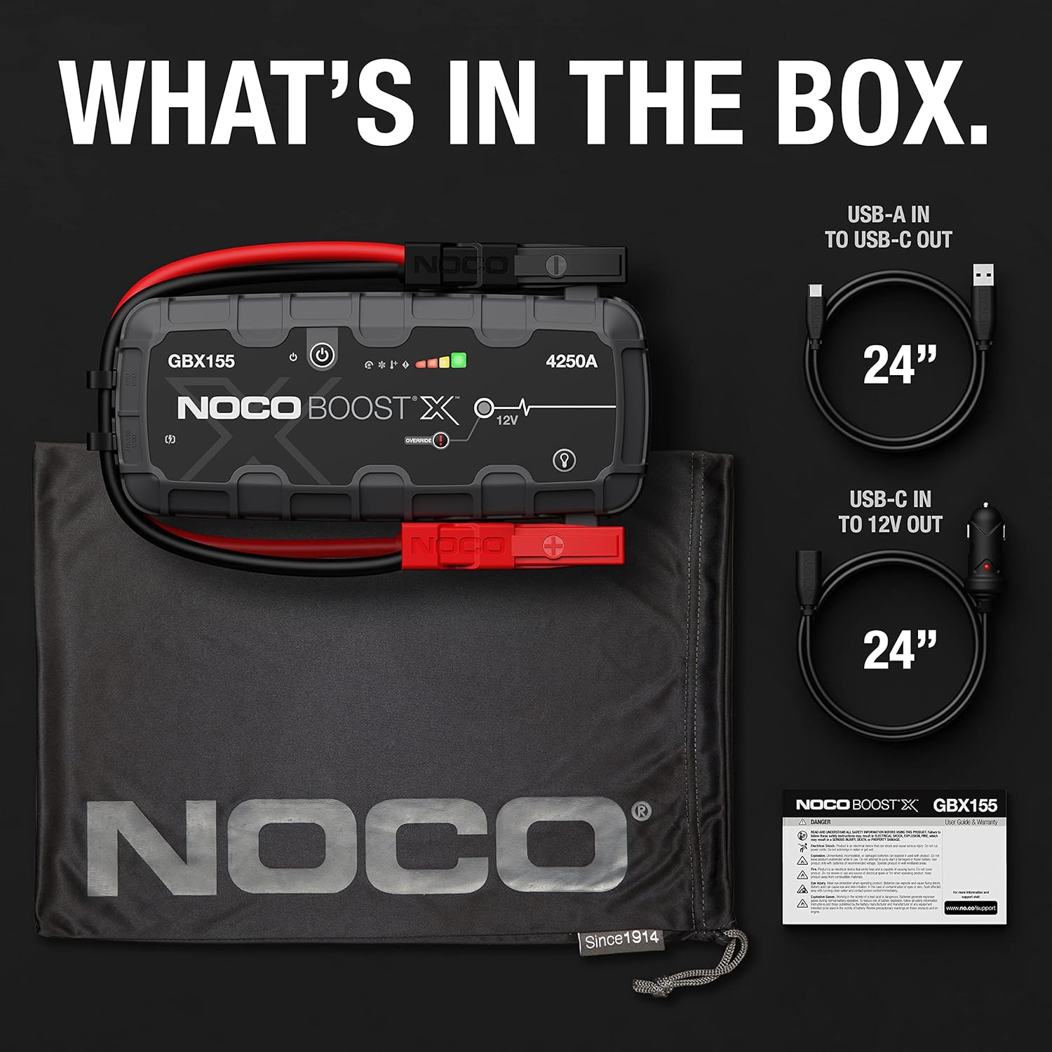 NOCO GBX155 4250A 12V UltraSafe Lithium Jump Starter