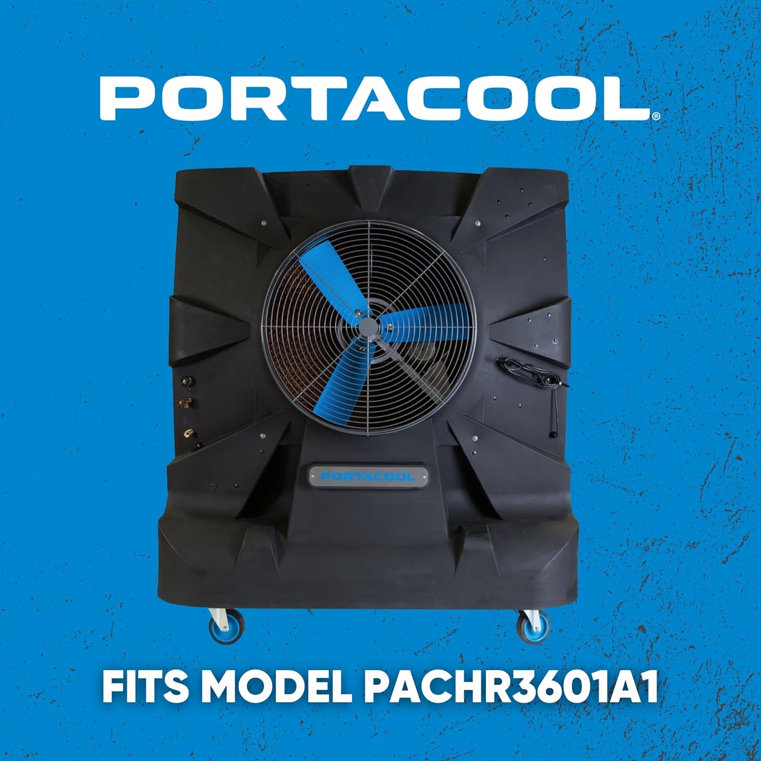 Portacool Hurricane 360 evaporative cooler showing compatibility with model PACHR3601A1