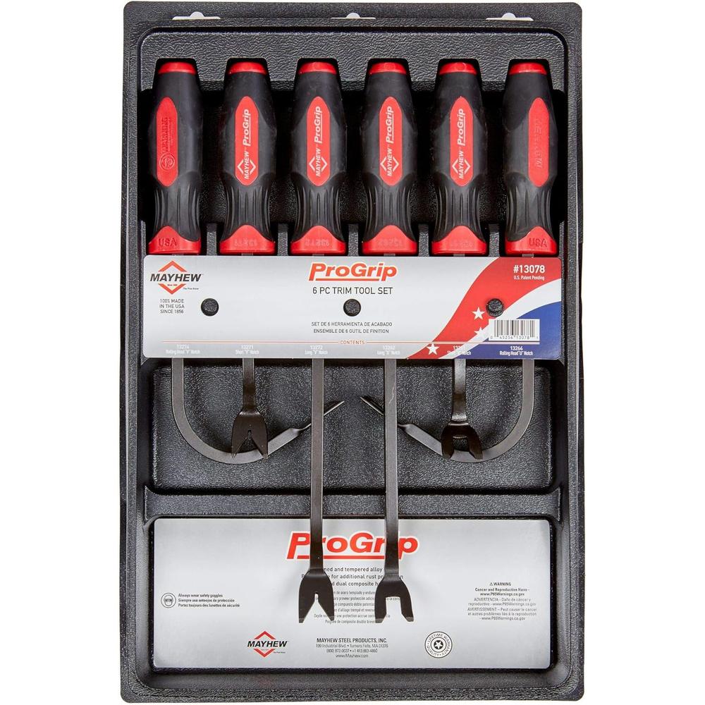 Mayhew Tools 13078 6 PC ProGrip Trim Tool Set