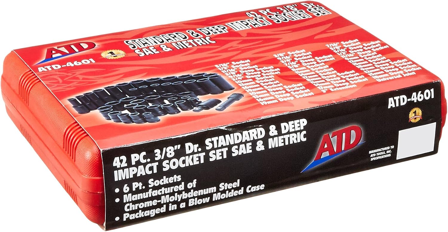 ATD Tools 4601 42PC STD/DP SAE/MET IMP. Set