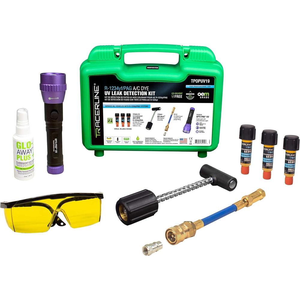 Tracerline TPOPUV19 KIT DE DÉTECTION DE FUITE UV DE QUALITÉ OEM R-1234YF/PAG A/C