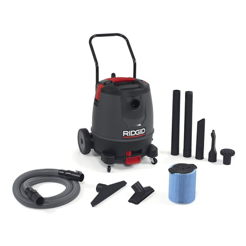 Ridgid 50338 1650RV Motor-On-Bottom Wet/Dry Vacuum, 16 Gal, Red