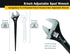Titan Tools 209 8" Long Adjustable Construction Wrench With Tapered Handle, 1-1/8" Opening