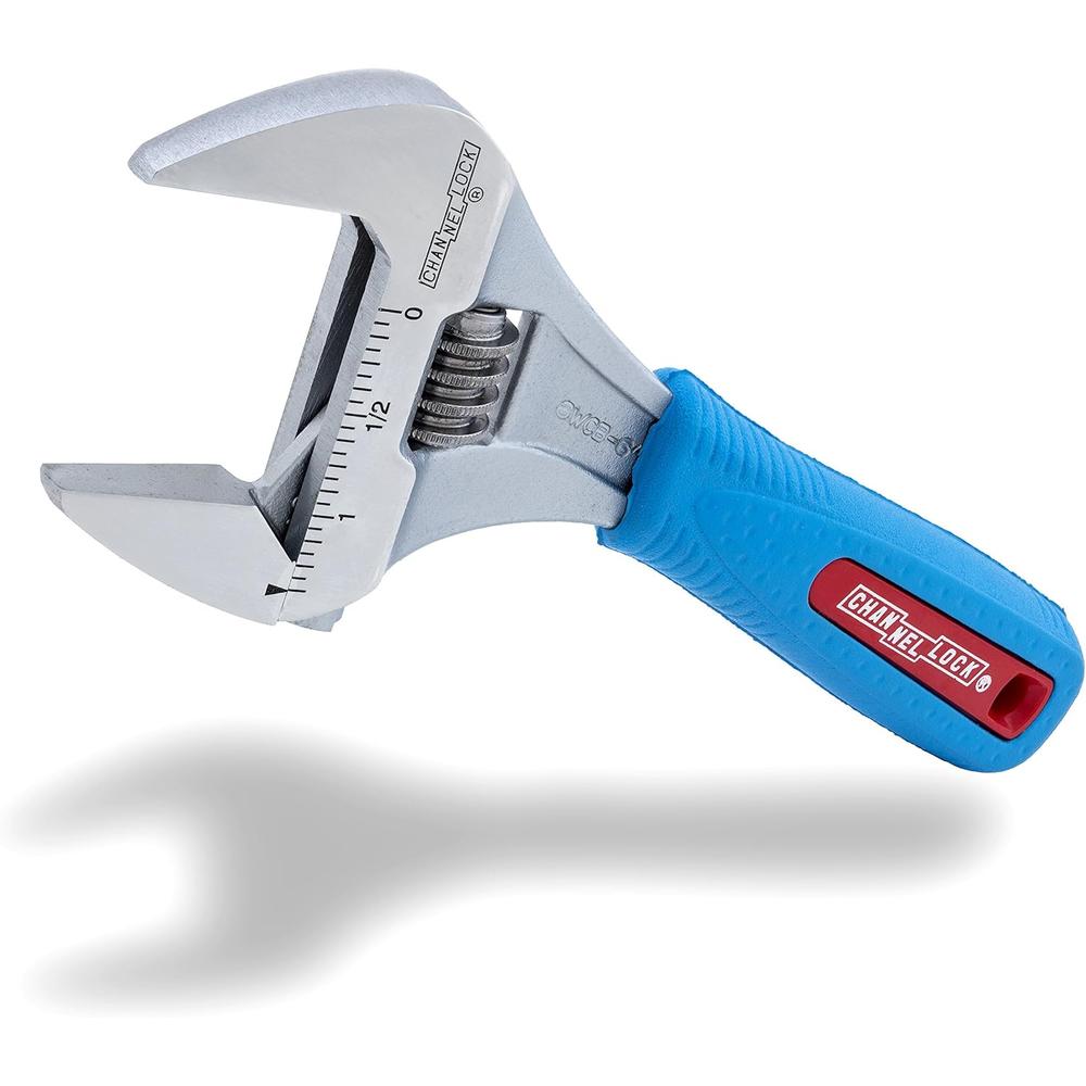 Channellock 6WCB 6-Inch WideAzz Adjustable Wrench, CODE BLUE