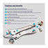 Eclipse E7WR Curved Jaw Locking Pliers with Wire Cutters, Chrome Molybdenum Steel, 7" Size, 1-1/2" Jaw Capacity
