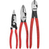Knipex 9K 00 80 158 US 3pc Electrical Set: 9 1/2" Lineman's Pliers, 8" Forged Wire Stripper, 10" High Leverage Diagonal Cutters