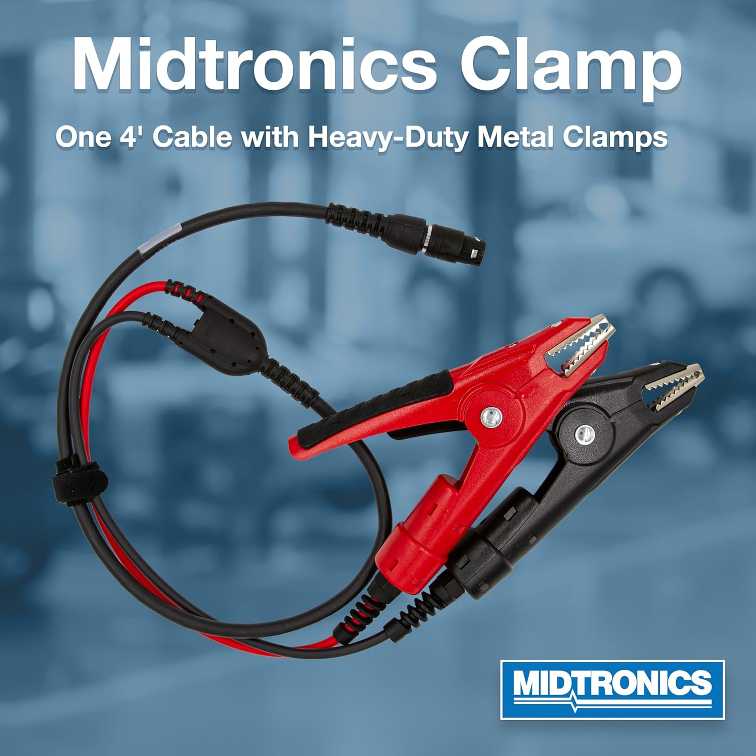 Midtronics A250 Cable, 4' w/Large Plastic Clamps: EXP-800 Models