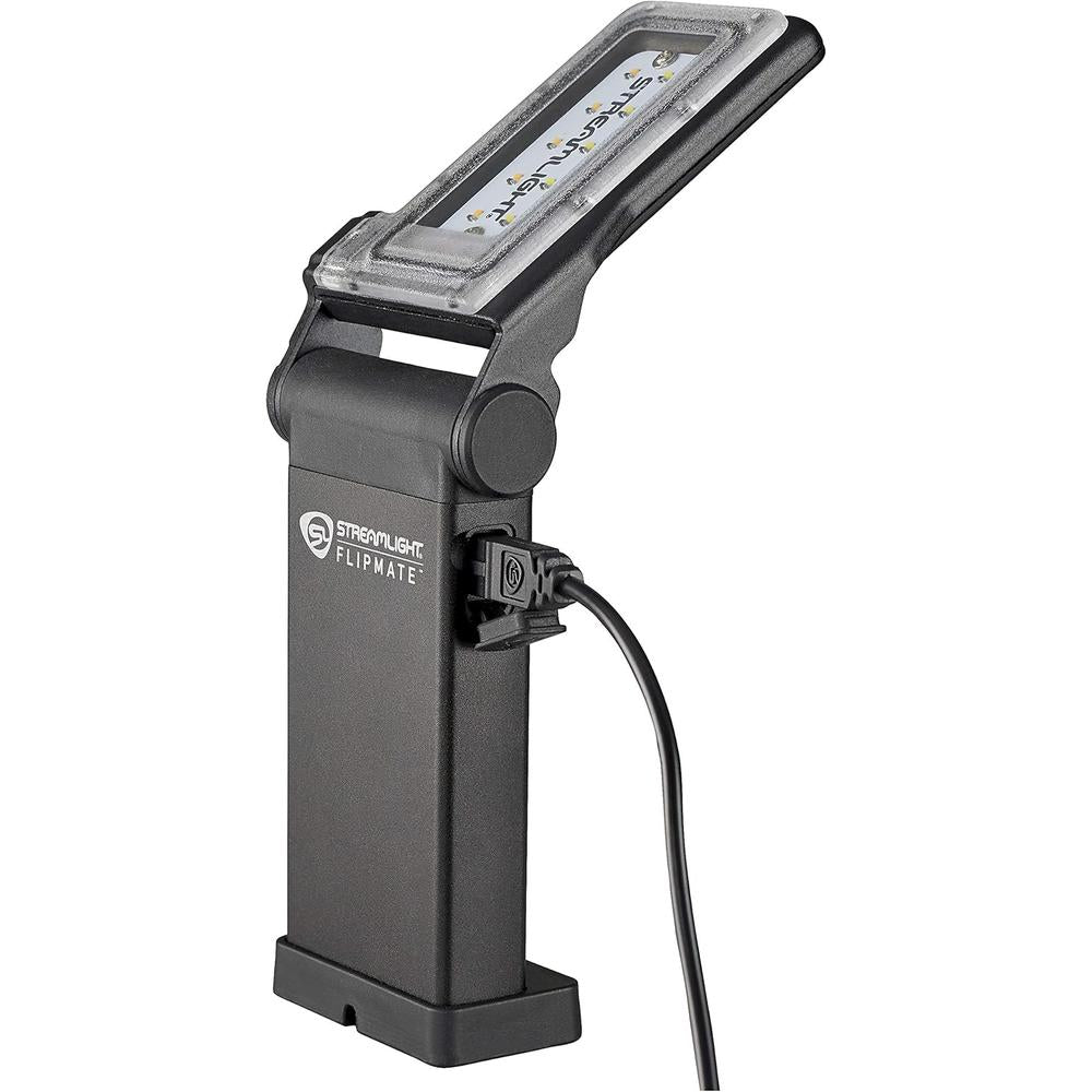 Streamlight 61500 FLIPMATE, LAMPE DE TRAVAIL RECHARGEABLE MULTIFONCTION COMPACTE 500 LUMENS, NOIR