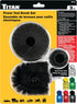 Titan Tools 85163 3pc 1/4" Hex Shank Cleaning Brush Set, 2", 3.5", 4", Max. 1000 RPM
