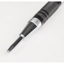 Fowler Precision 72-500-290-0 Automatic Center Punch - close-up of hardened tip and knurled grip band