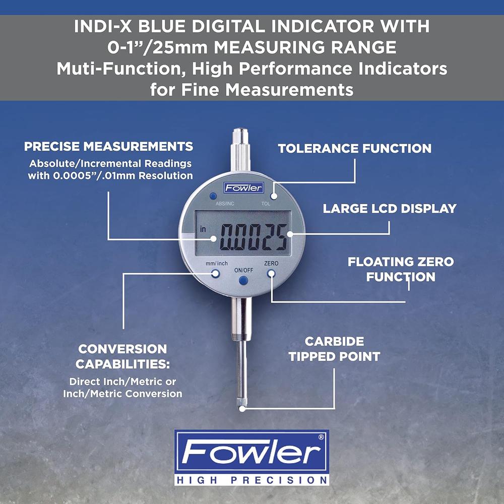 Fowler High Precision 54-520-250-0 ELEC.IND 0-1"/.0005"