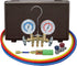 Mastercool 84661-UV R134a Brass Manifold, 60" Hoses, Manual Couplers And 10 Application Mini Dye Injector