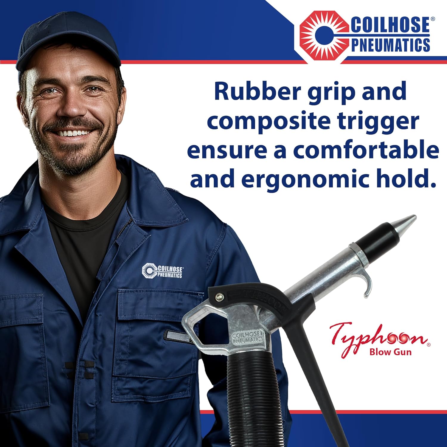Coilhose Pneumatics TYP-2500CS TYPHOON HIGH FLOW BLOW GUN, 1/4" NPT, MAX. 150 PSI
