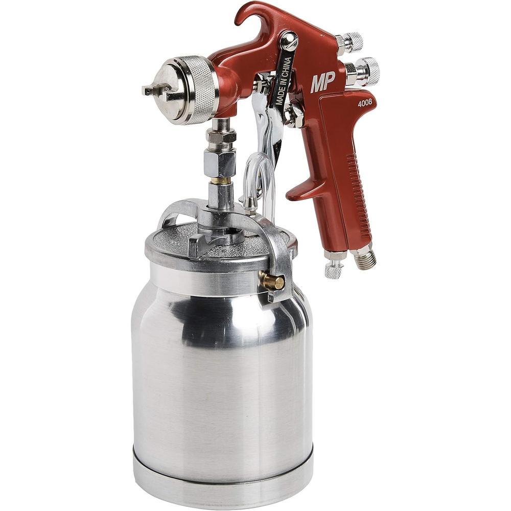 Astro Pneumatic Tool 4008 Spray Gun with Cup - Red Handle 1.8mm Nozzle