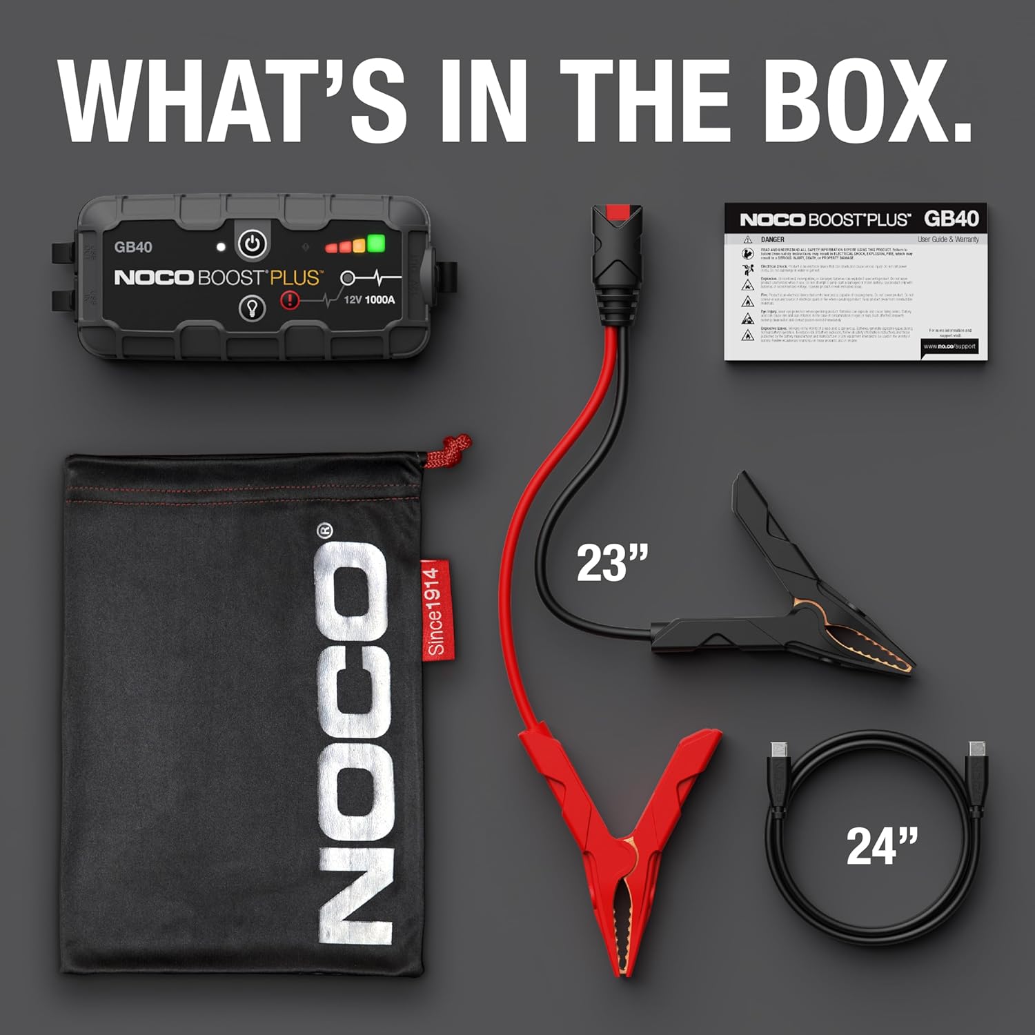 NOCO GB40 Boost Plus 1000A UltraSafe Lithium Jump Starter