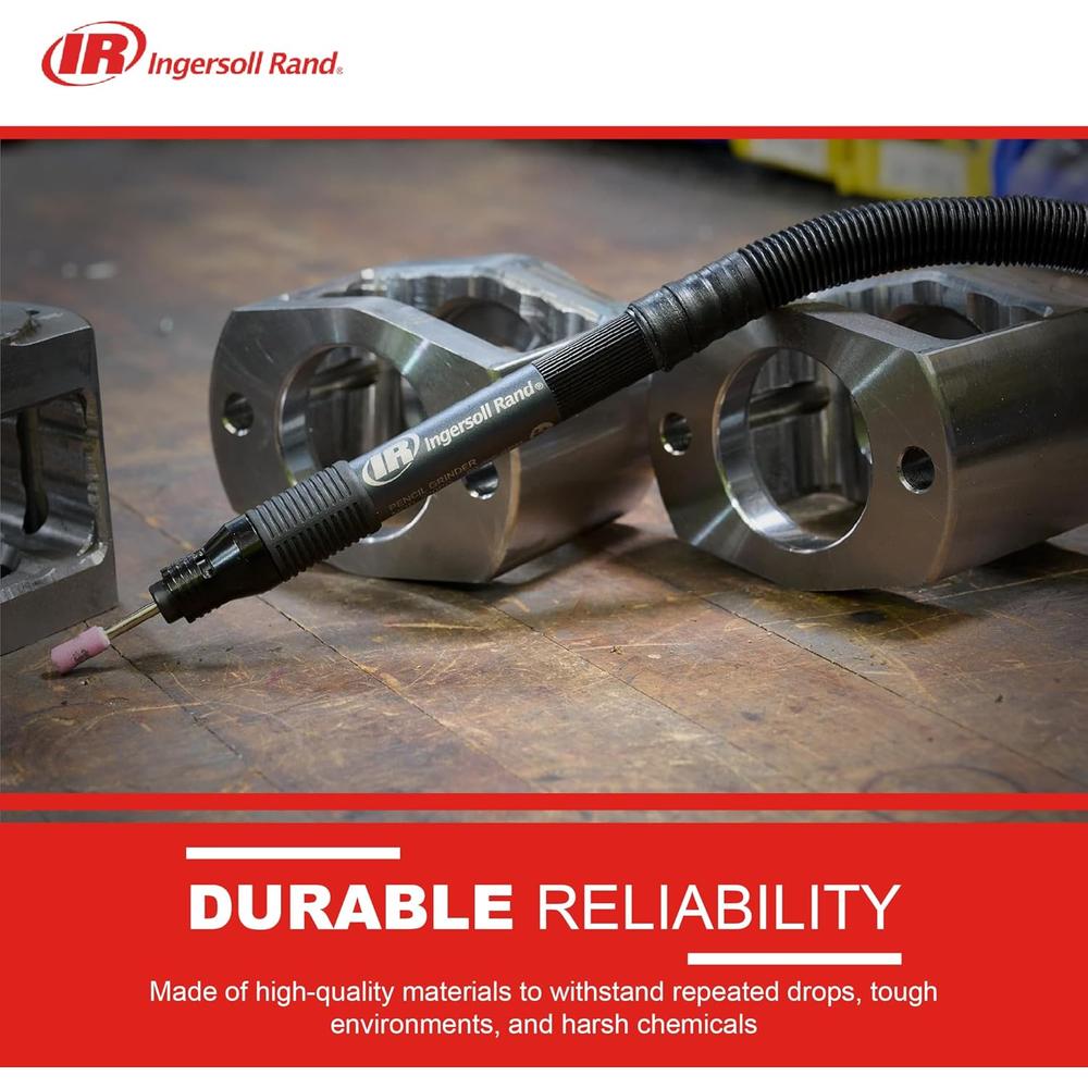 Meuleuse à crayon Ingersoll Rand 320PG - 56 000 tr/min, poignée en TPU, tuyau, faible vibration et bruit