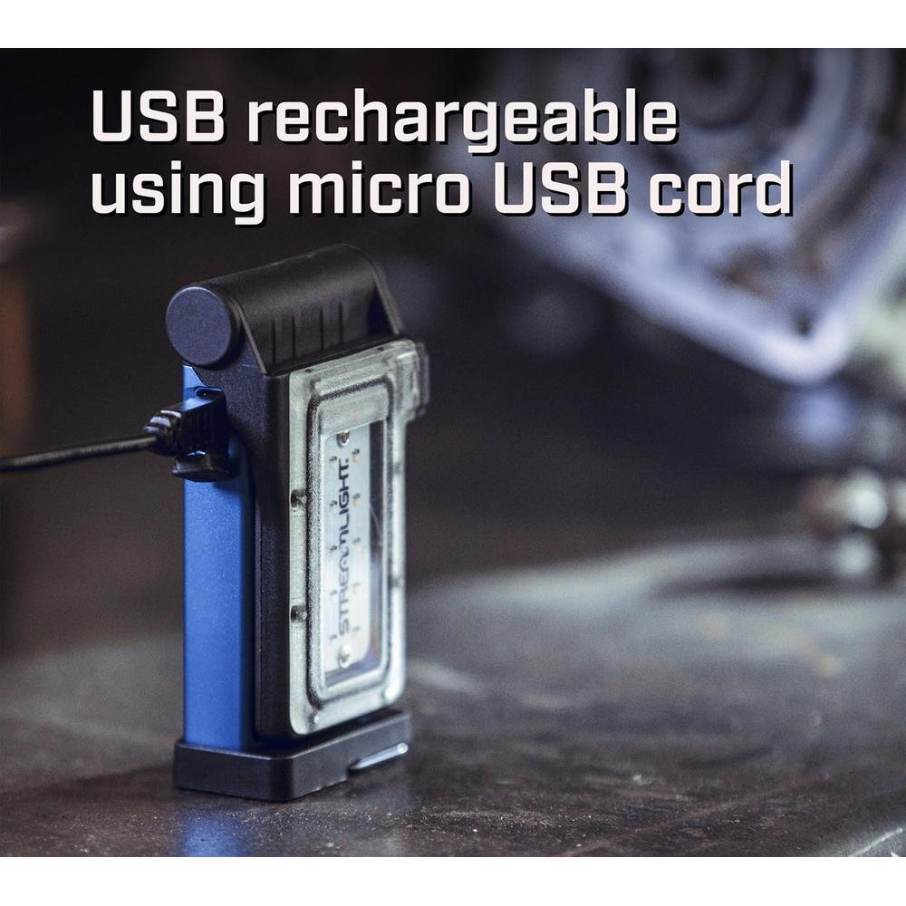 Streamlight 61502 FLIPMATE, LAMPE DE TRAVAIL RECHARGEABLE MULTIFONCTION COMPACTE 500 LUMENS, BLEU