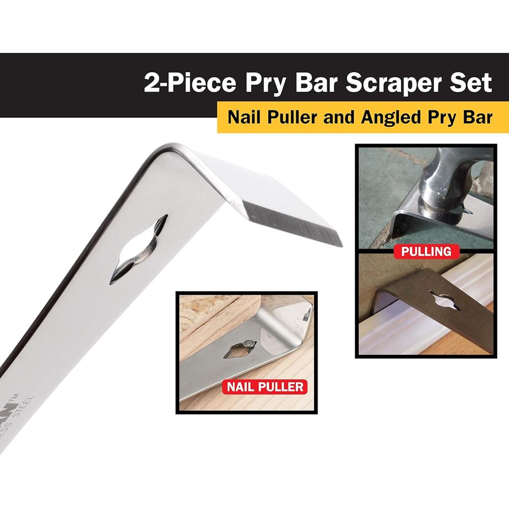 Titan Tools 17005 2 Pc. Stainless Steel Pry Bar/Scraper Set
