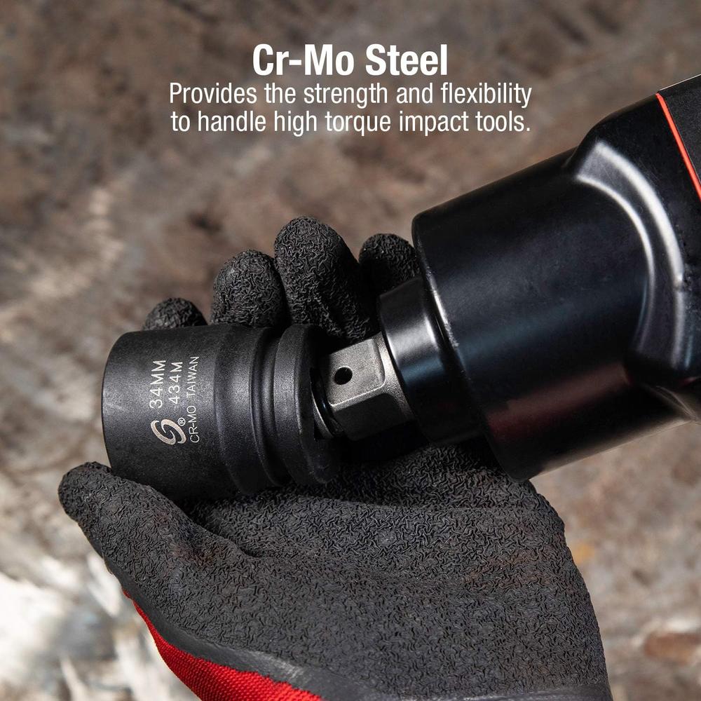 Sunex Tools 434M 3/4 in. Drive 34-mm Impact Socket
