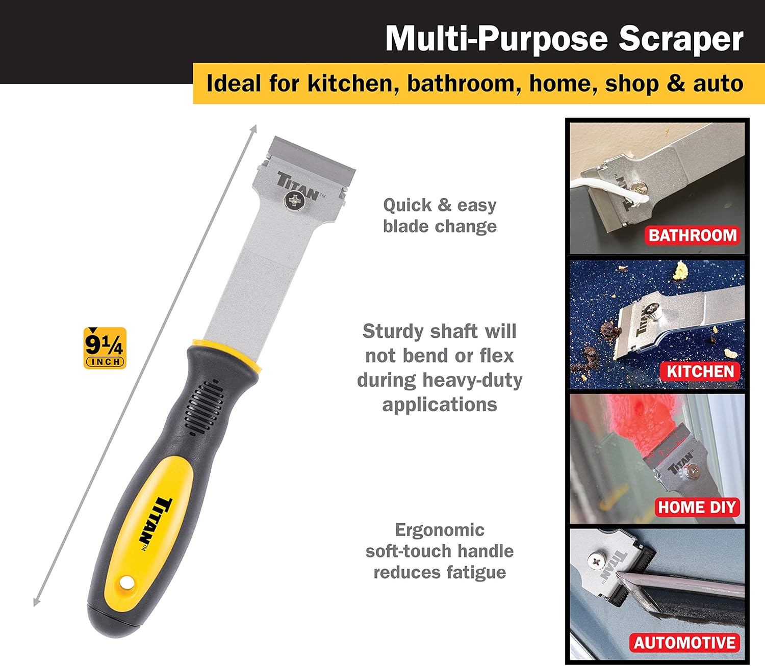 Outils Titan 17002 2 pièces. Ensemble de grattoirs de rasoir multi-usages