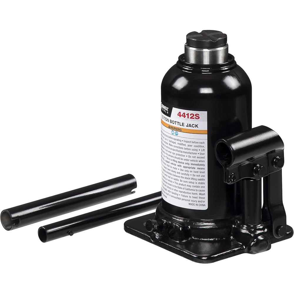 Sunex Tools 4412S Fully Welded Heavy Duty 12 Ton Short Bottle Jack,
