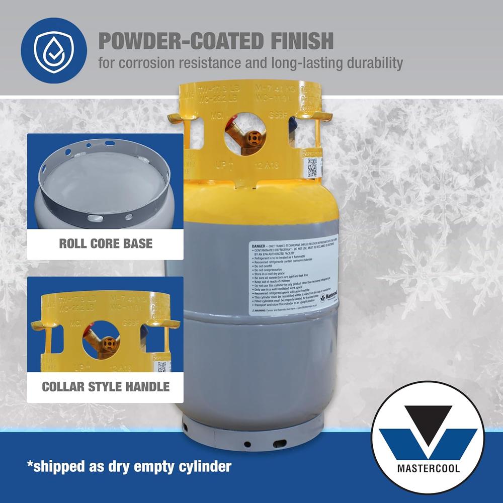 Mastercool 62010 30 livres. Réservoir d'alimentation DOT sans flotteur R12