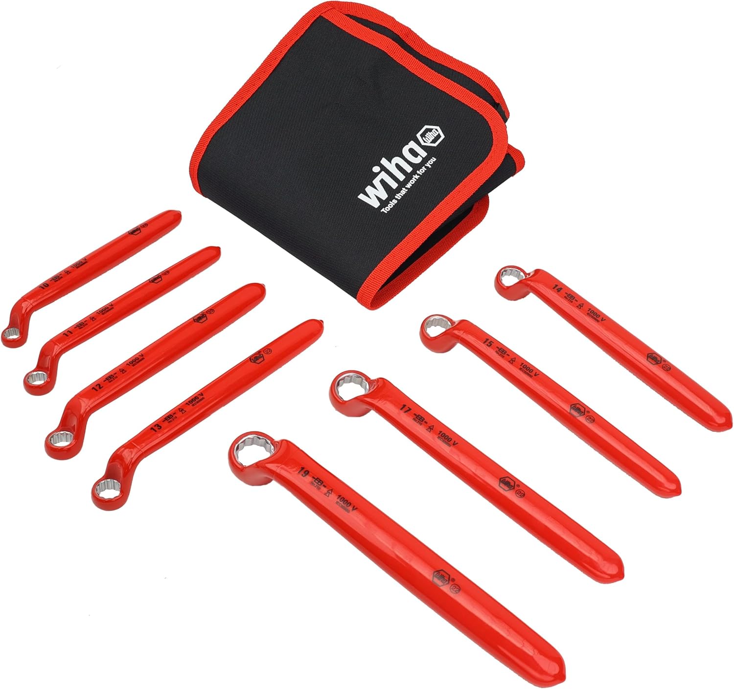 Wiha Tools 21095 8 Piece Insulated Deep Offset Wrench Set - Metric