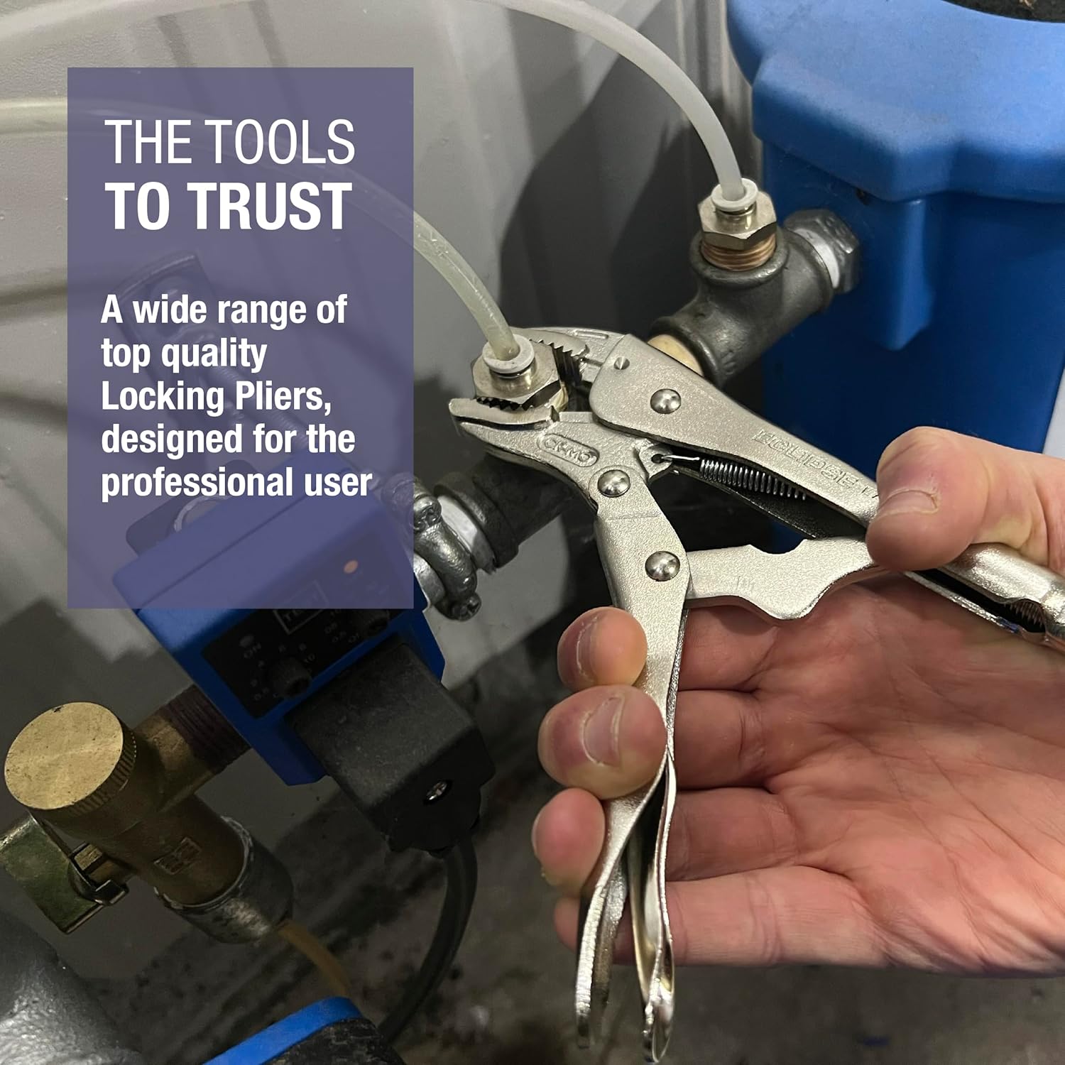 Eclipse E7WR Curved Jaw Locking Pliers with Wire Cutters, Chrome Molybdenum Steel, 7" Size, 1-1/2" Jaw Capacity