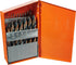 KnKut 29KK10 29-PC HSS MECHANICS LENGTH SPLIT TIP STEP POINT DRILL BIT SET, SIZES 1/16" – 1/2" BY 1/64THS