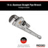 RIDGID 31095 Model 814 Aluminum Straight Pipe Wrench, 14-inch Plumbing Wrench