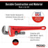 Ridgid 31015 Model 12 Heavy-Duty Straight Pipe Wrench, 12" Plumbing Wrench - Red, Small