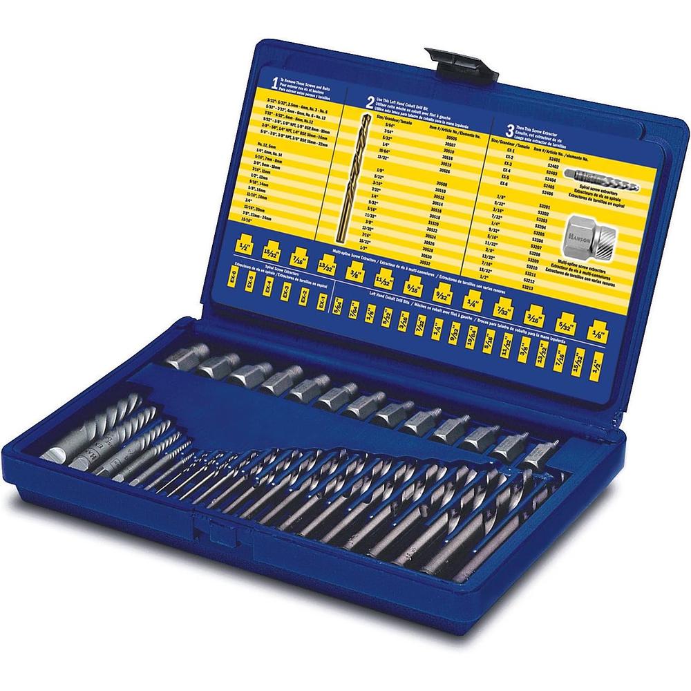 IRWIN Screw Extractor/ Drill Bit Set, 35-Piece (11135ZR)
