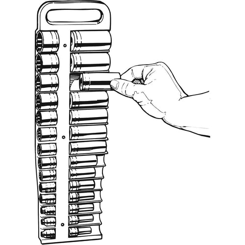 Lisle 40200 Porte-douille magnétique 3/8" Rouge