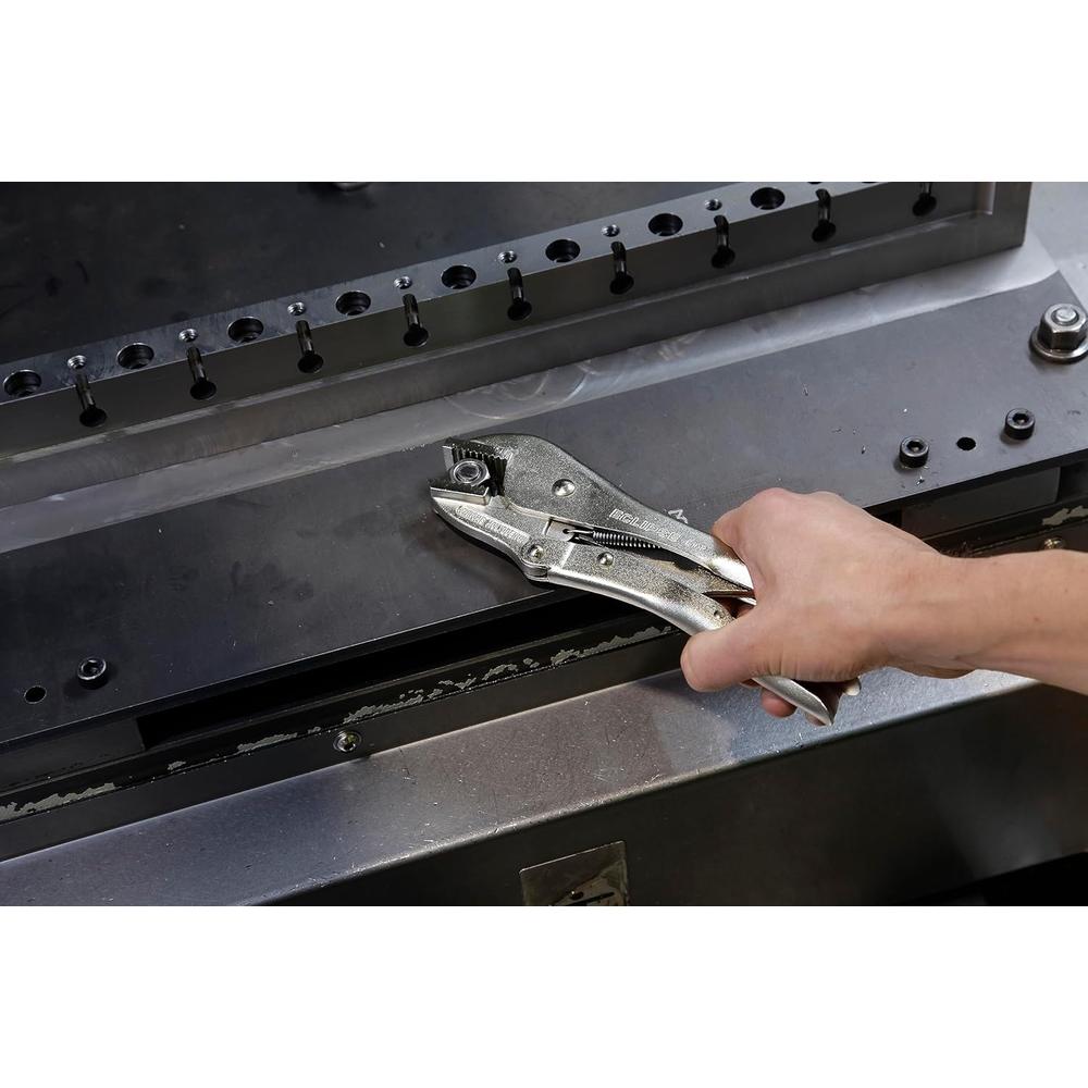 Eclipse E10R Straight Jaw Locking Pliers, Chrome Molybdenum Steel, 10" Size, 1-3/4" Jaw Capacity