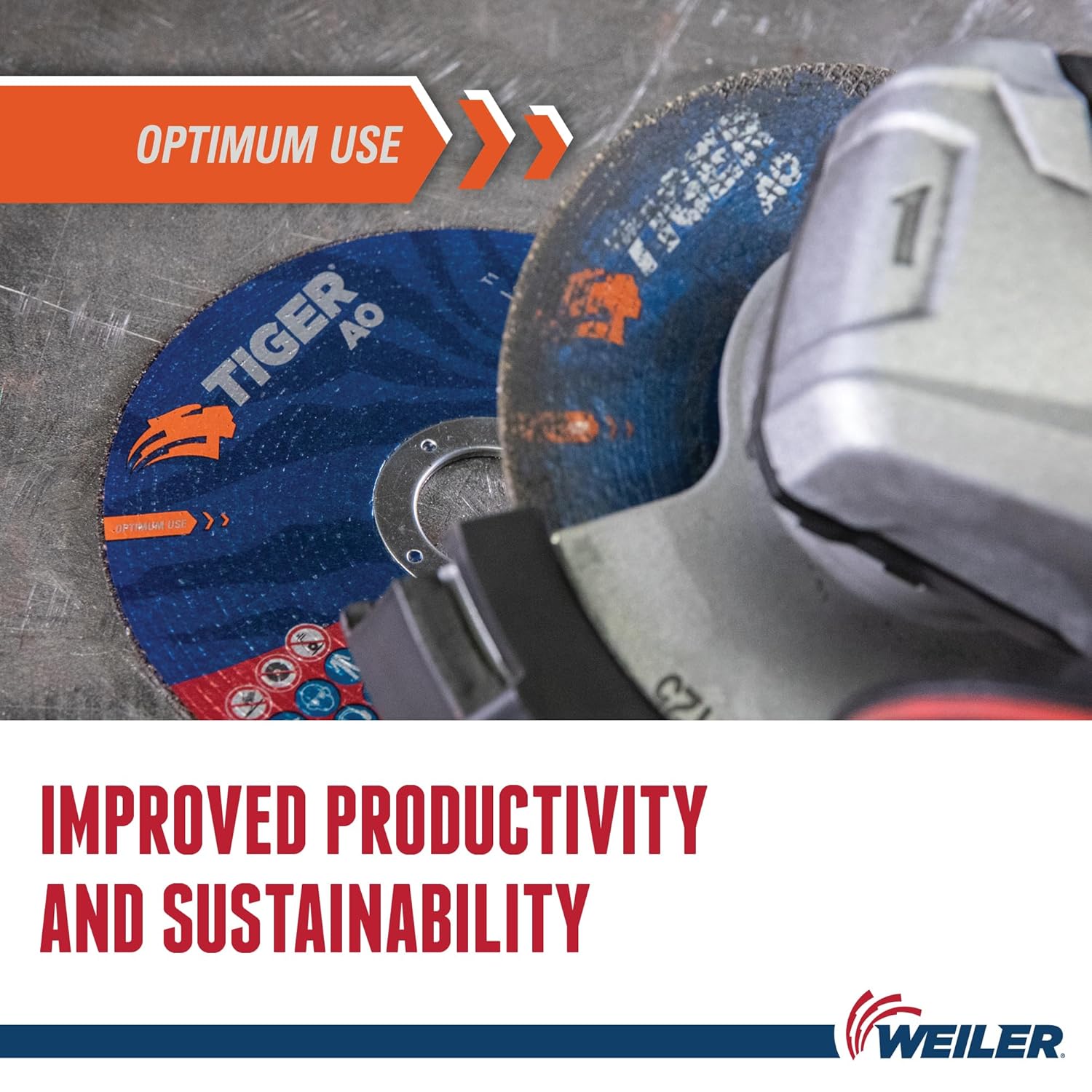 Weiler 57043 5" x 0.045" Tiger Type 27 Thin Cutting Wheel. A60T. 7/8" A.H. (Pack of 25)