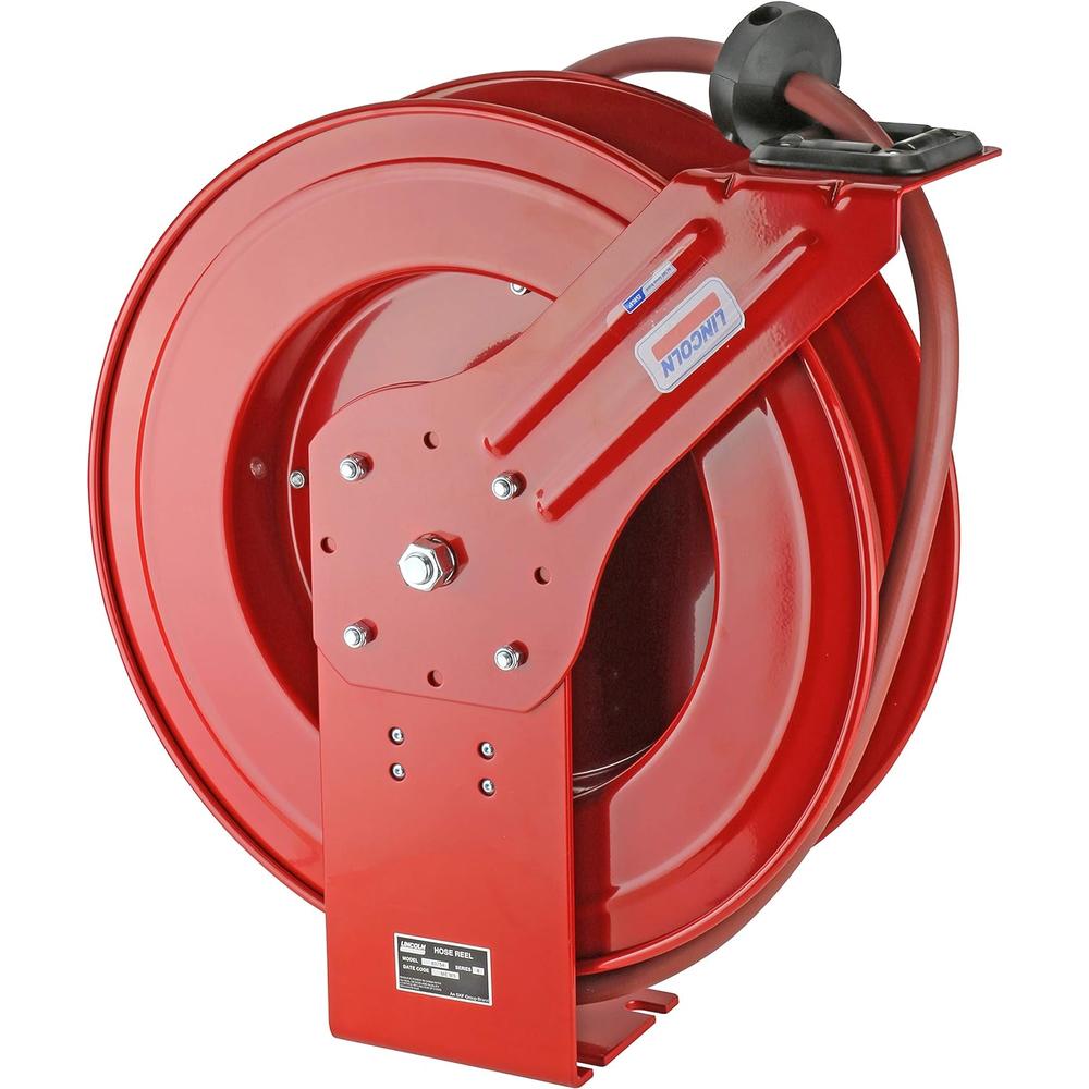 New 83753 Lincoln Retractable Air Hose Reel w/ 50 ft of 3/8" Air Hose (50' Hose)